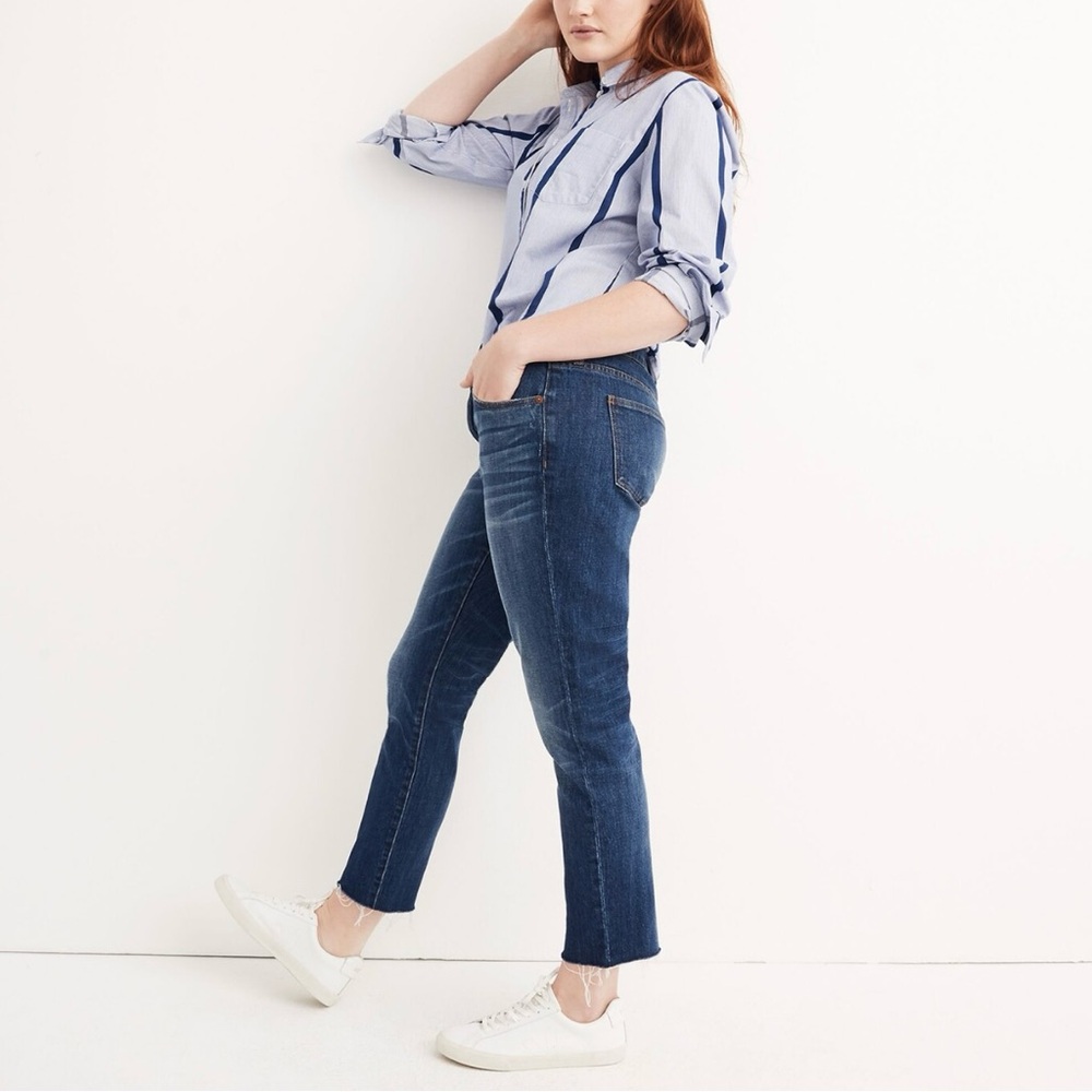 Madewell The Slim Boyjean Raw-Hem Denim Jeans Blue Size 27